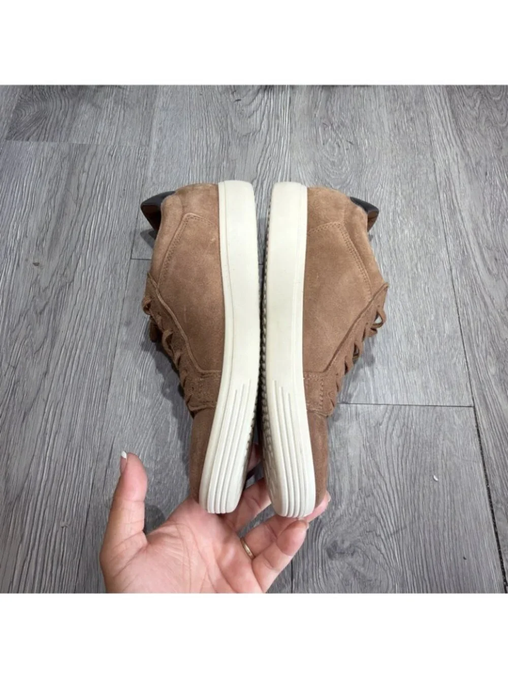 Ecco Classic Zip Women’s Brown Suede Sneakers Size 42 11-11.5